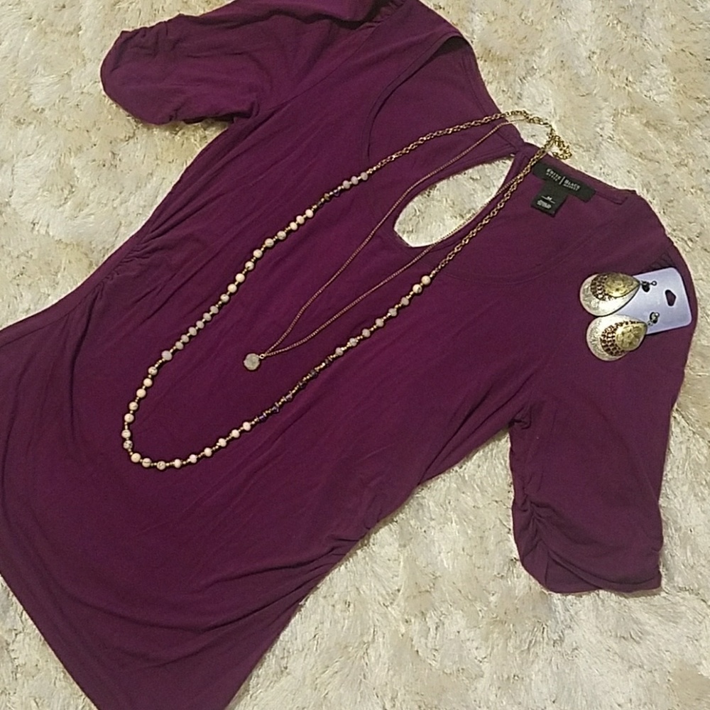 EEUC White House Black Market Purple Top