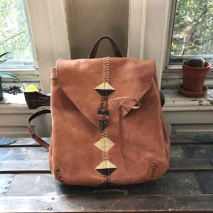 Lucky Brand Leather Travel Backpack