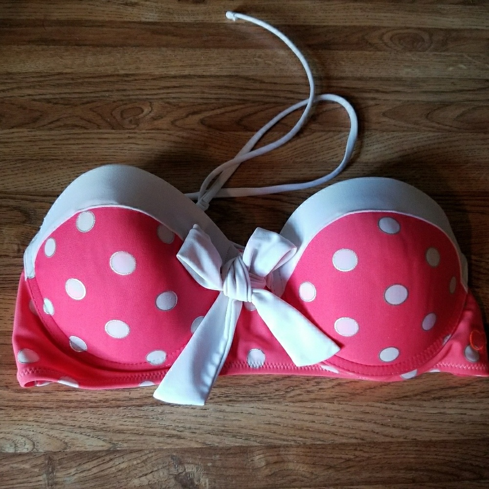 OP coral push up bikini top