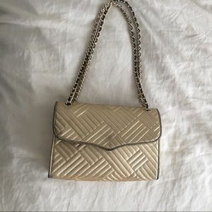 Rebecca Minkoff gold quilted shoulder bag