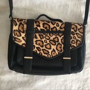 Sam Edelman Leather Leopard Hair Crossbody