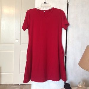 Red T-Shirt Dress