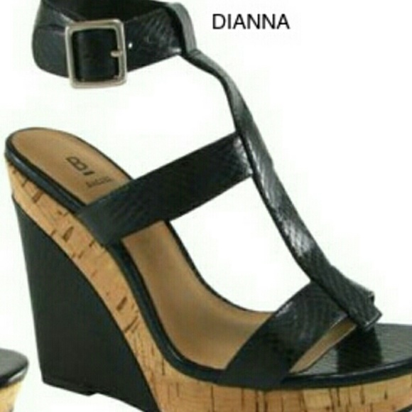 Bakers Shoes Bakers High Wedges Leather And Cork Poshmark