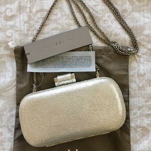 Halston Heritage Silver Disco Clutch Minaudiere