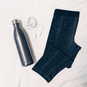 Nike Pro Black with White Specs Leggings