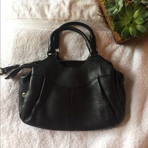 Black Pebbled Leather Cole Haan Handbag