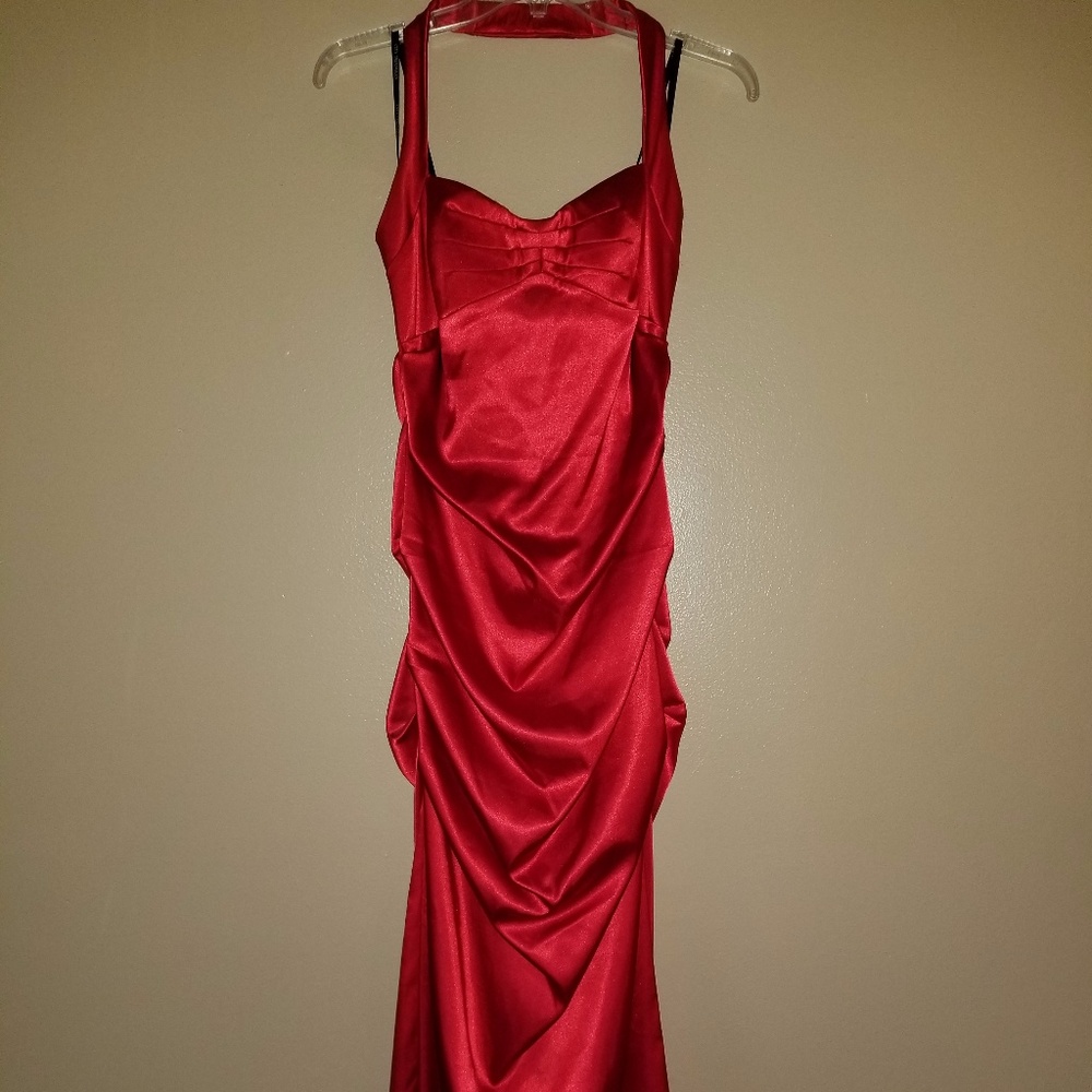 Red Formal/Prom Halter Dress