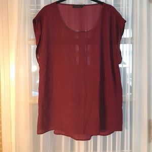 The Limited Burgandy Blouse