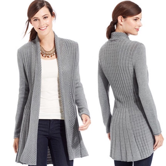 NY Collection Sweaters - Beautiful Gray Cardigan