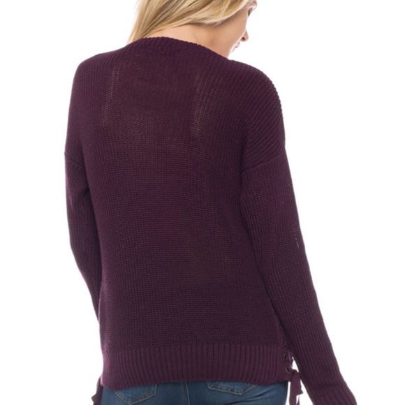 Lace Up Knit Sweater - Picture 6 of 6