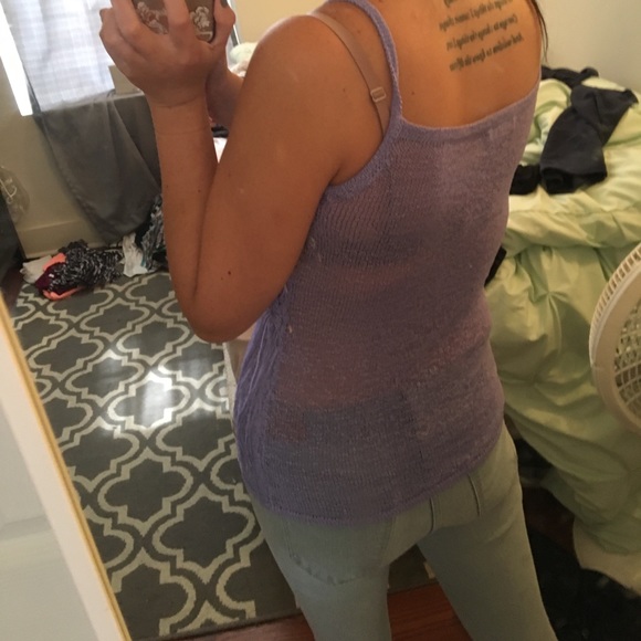 Purple fringe tank top - Picture 2 of 2