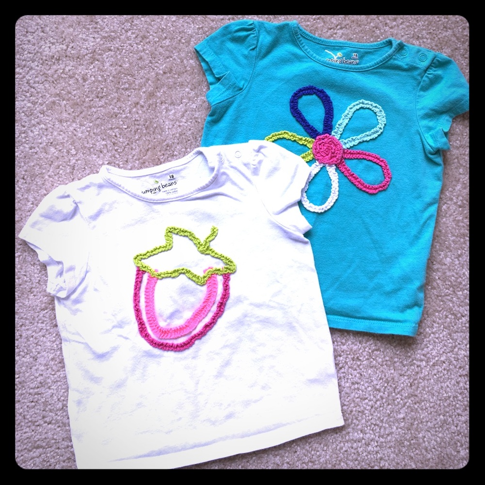 Embellished 18 months tops! Super cute BOGO