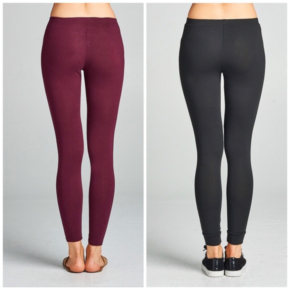  Wine Cut Out Mesh Leggings - Picture 4 of 4