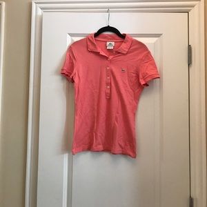 Lacoste polo shirt coral pink