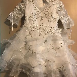 White pageant dress size 8