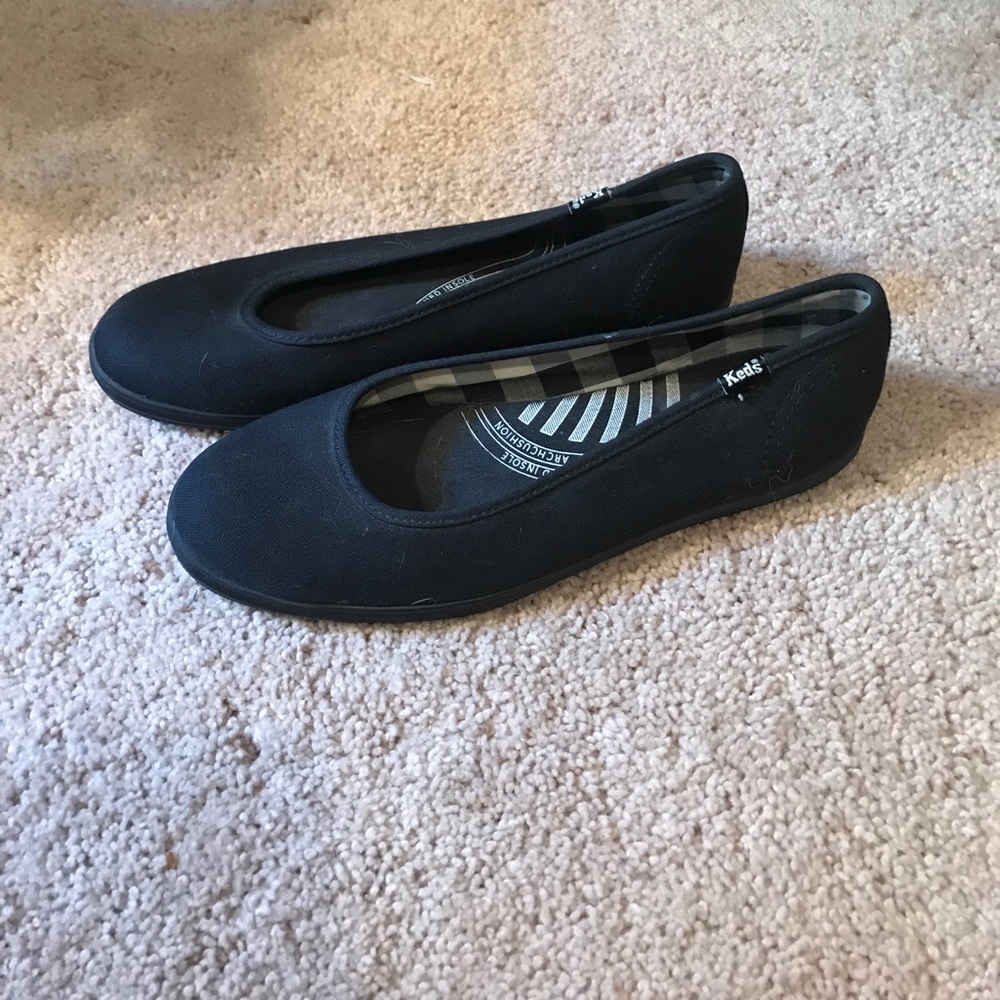Keds black flats