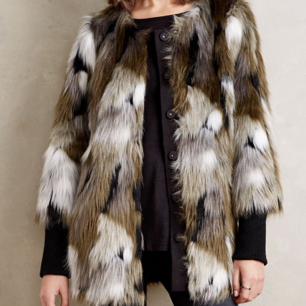 Tracy Reese faux fur coat