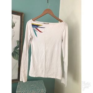 BCBGeneration LS Bead Embroidered Top -reduced-