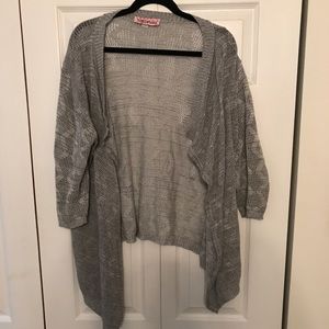 Grey plus size cardigan