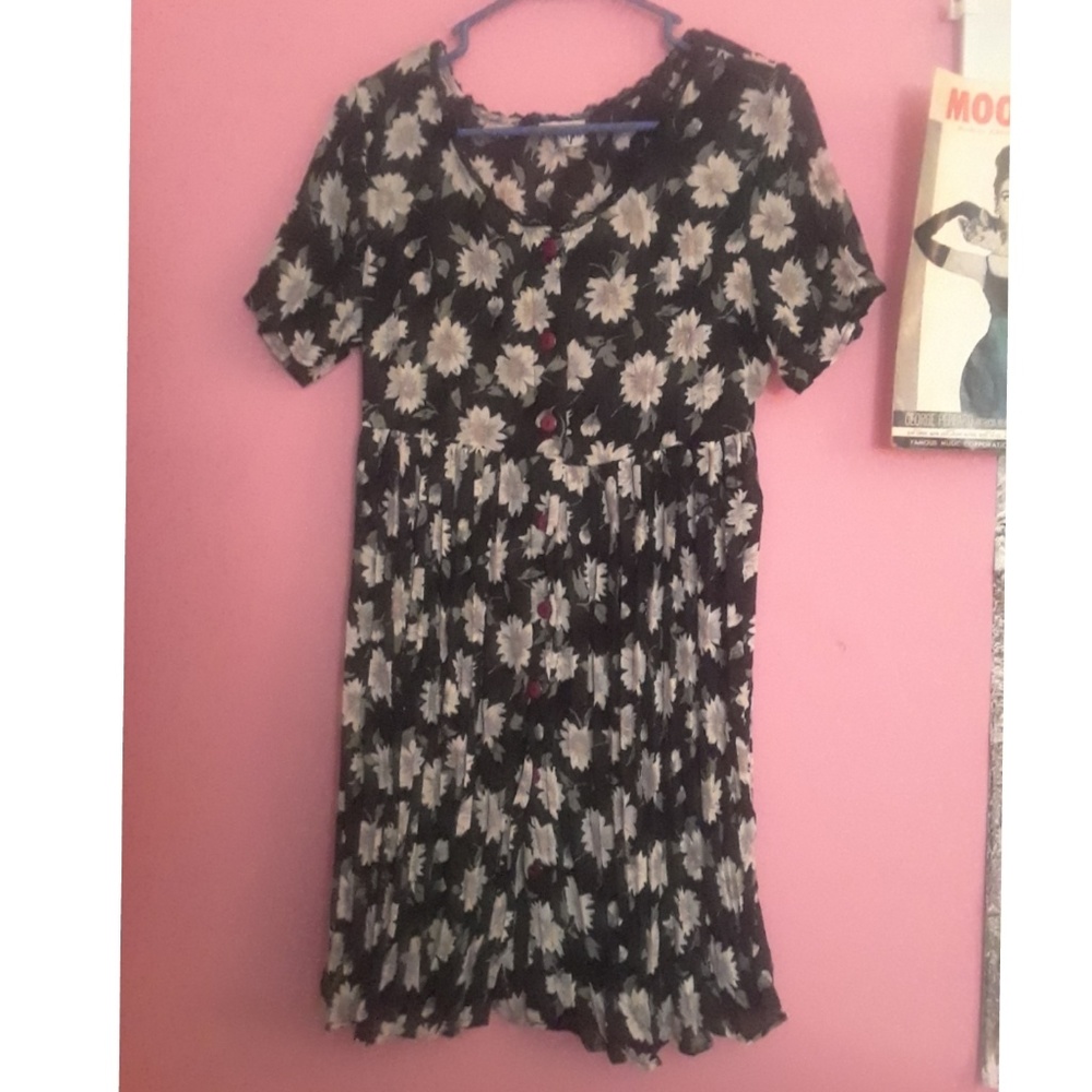Button up floral dress