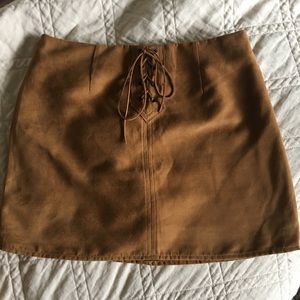 Suede Mini Skirt