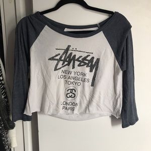 Stussy Cropped Baseball T-Shirt
