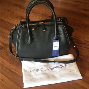 Rebecca Minkoff NWT Perry Satchel Black Leather