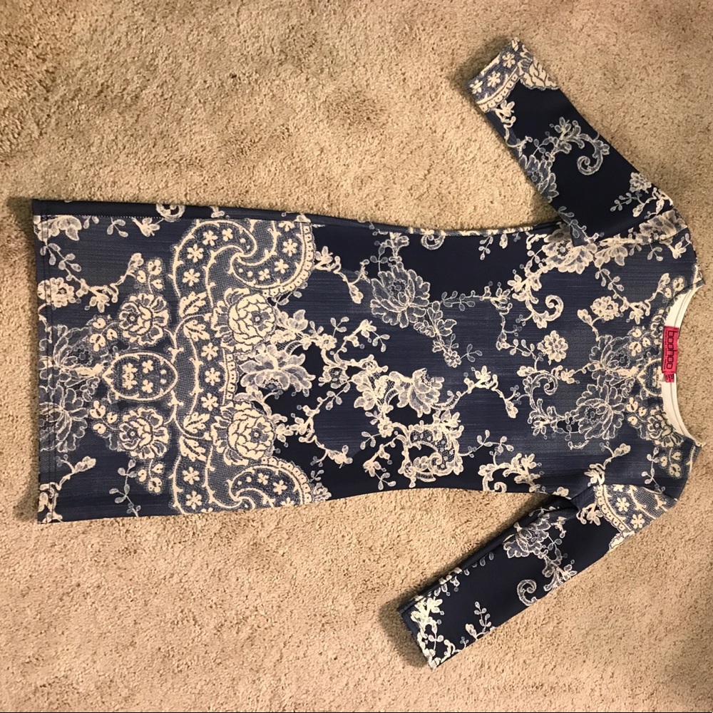 SOLD Boohoo Patterned Bodycon Dress