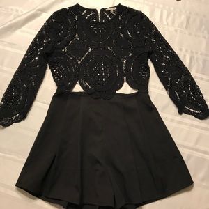 Black lace Romper