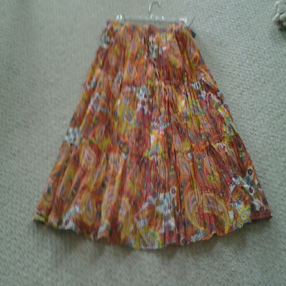 Woman's colorful maxi skirt