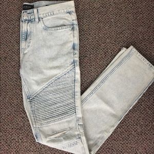 PacSun skinny active-stretch bleached jeans