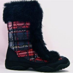 Coach Jennie Signature Fur winter boots