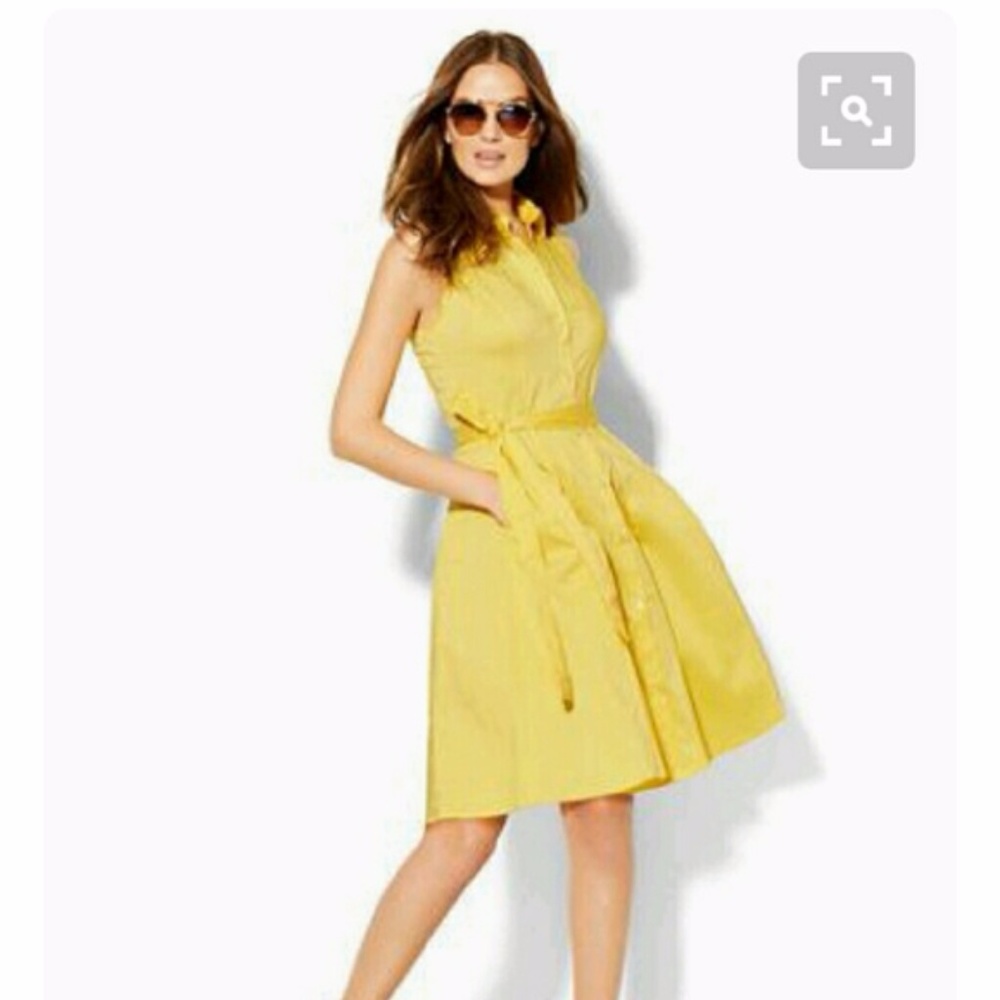 New York & Company Flare Shirt Dress-Med