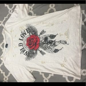 Debshops distressed hole shirt 2x