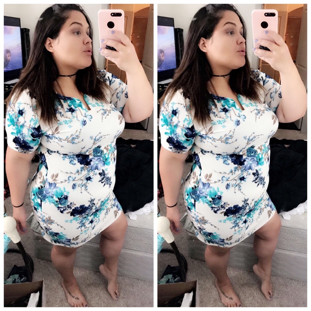 Floral fitted dress