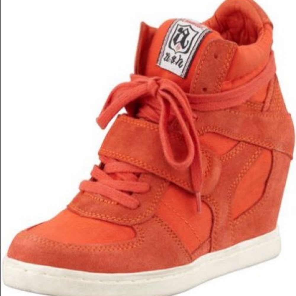 Ash Orange Wedge Sneakers