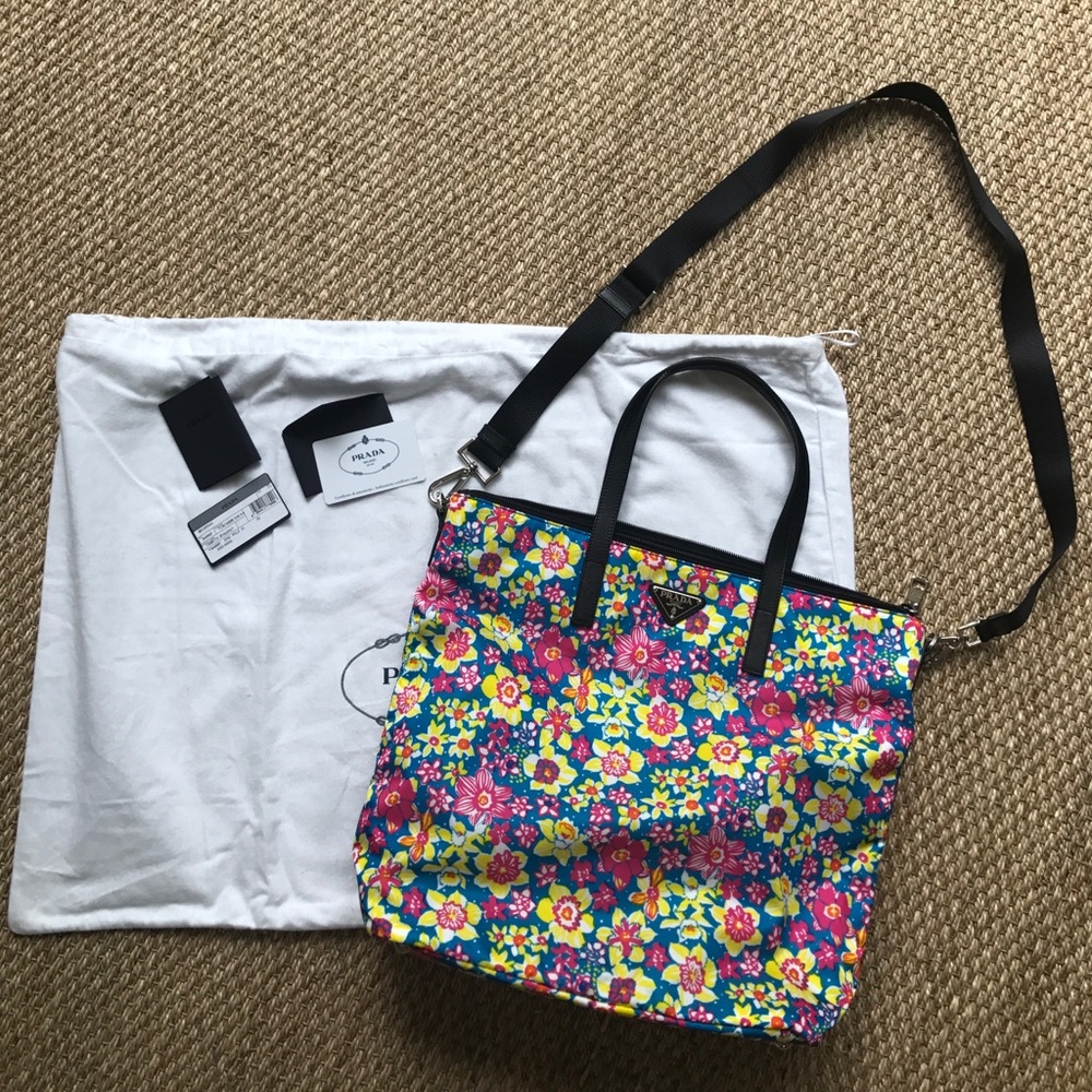 Prada flower tote