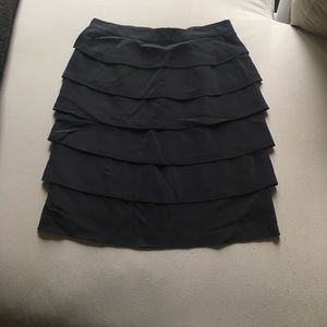 Tory Burch size 0 black layered skirt