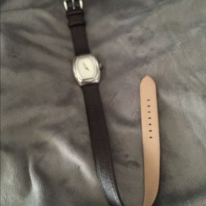 Leather Silpada double wrap watch