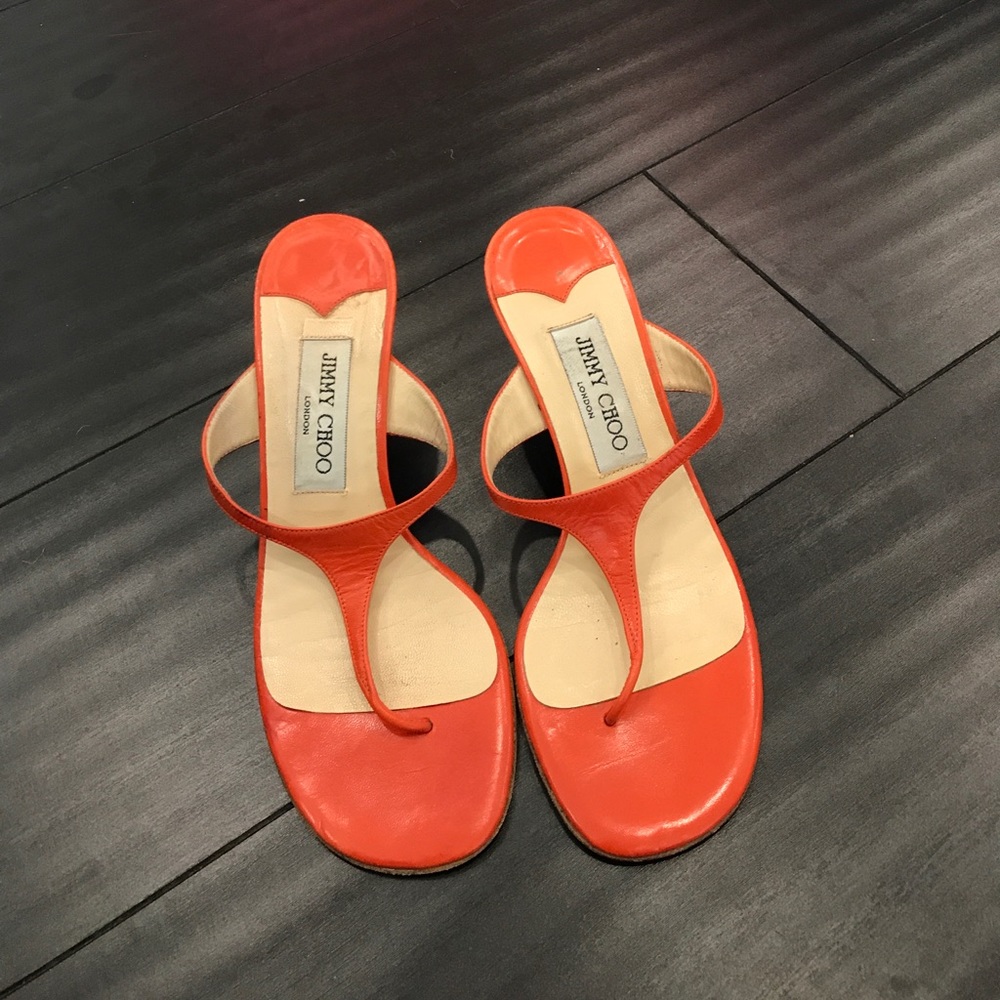 Orange Jimmy Choo Kitten Heel