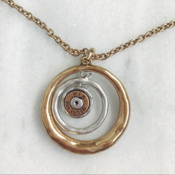 9mm Bullseye Pendant Necklace - Picture 2 of 6