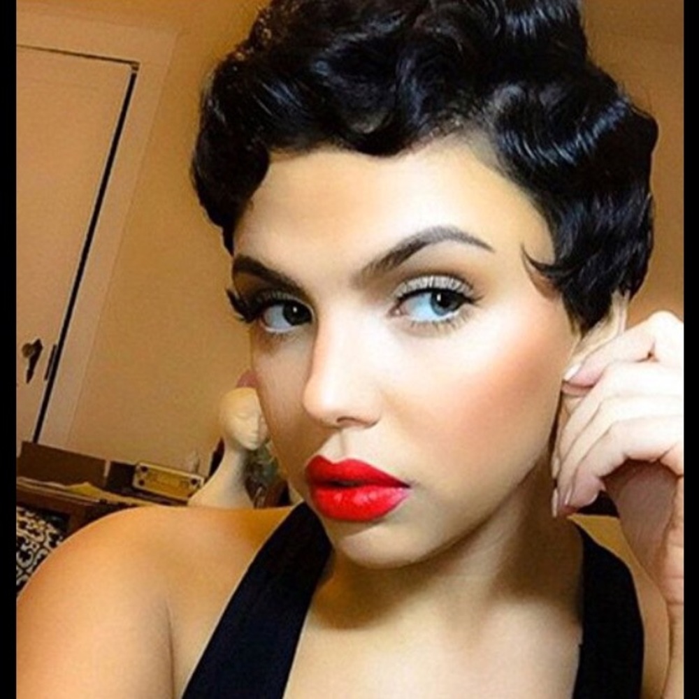 Finger wave short wig new