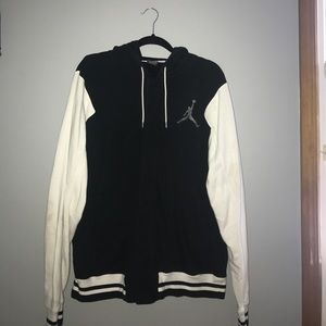 Black & White Air Jordan Hooded Jacket