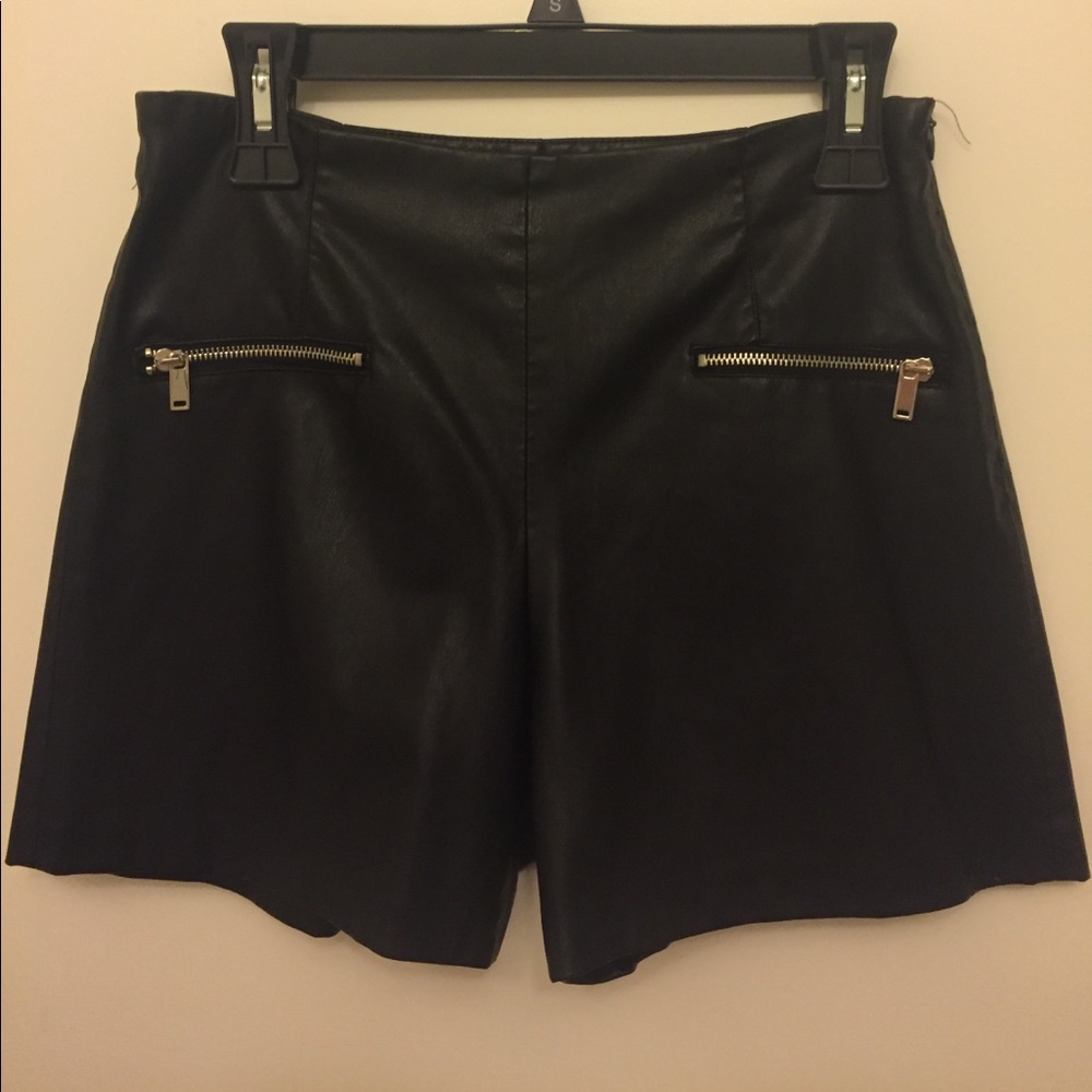 Zara pleather shorts