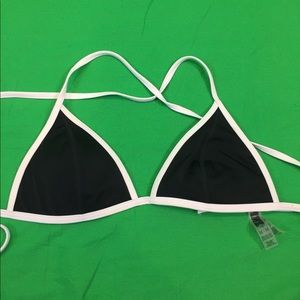 VS Pink black triangle bikini top