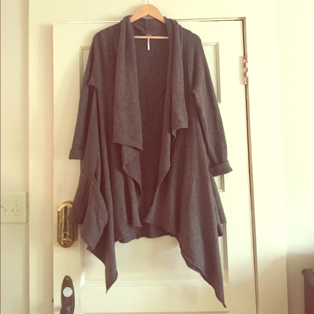 Free People Brown, Flowy Cardigan