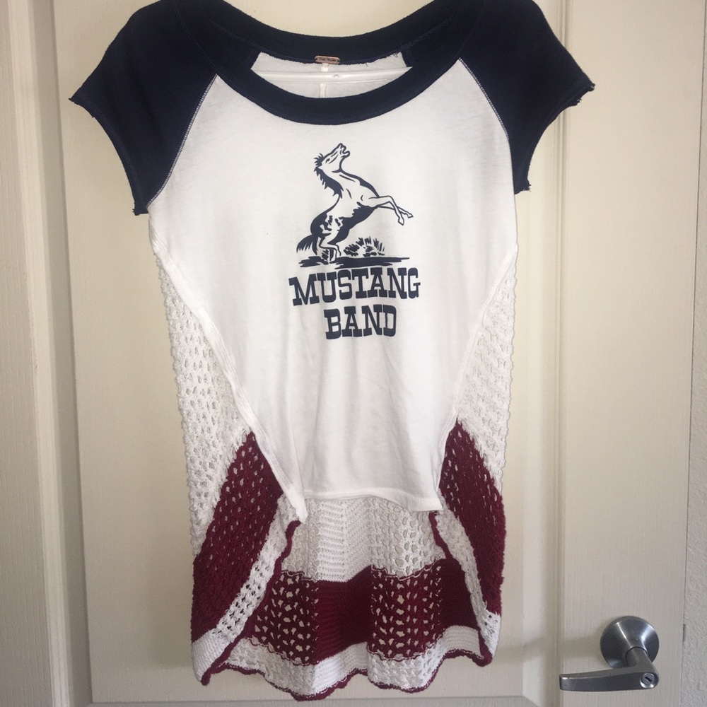Xs Free people, red white and blue top