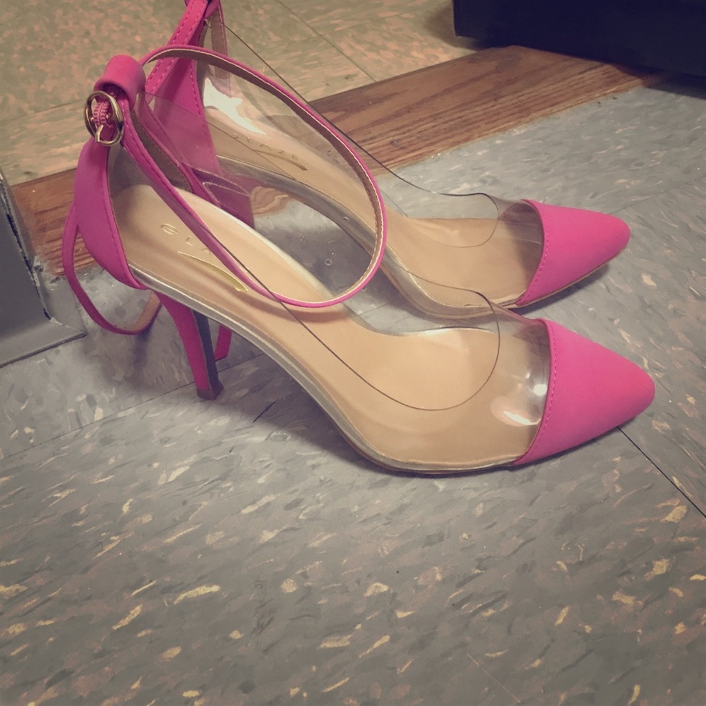 Pink clear heels