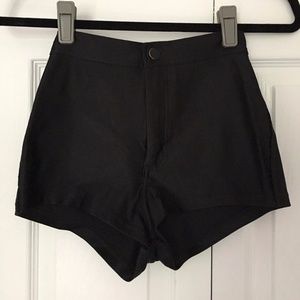 American Apparel Black Disco Shorts