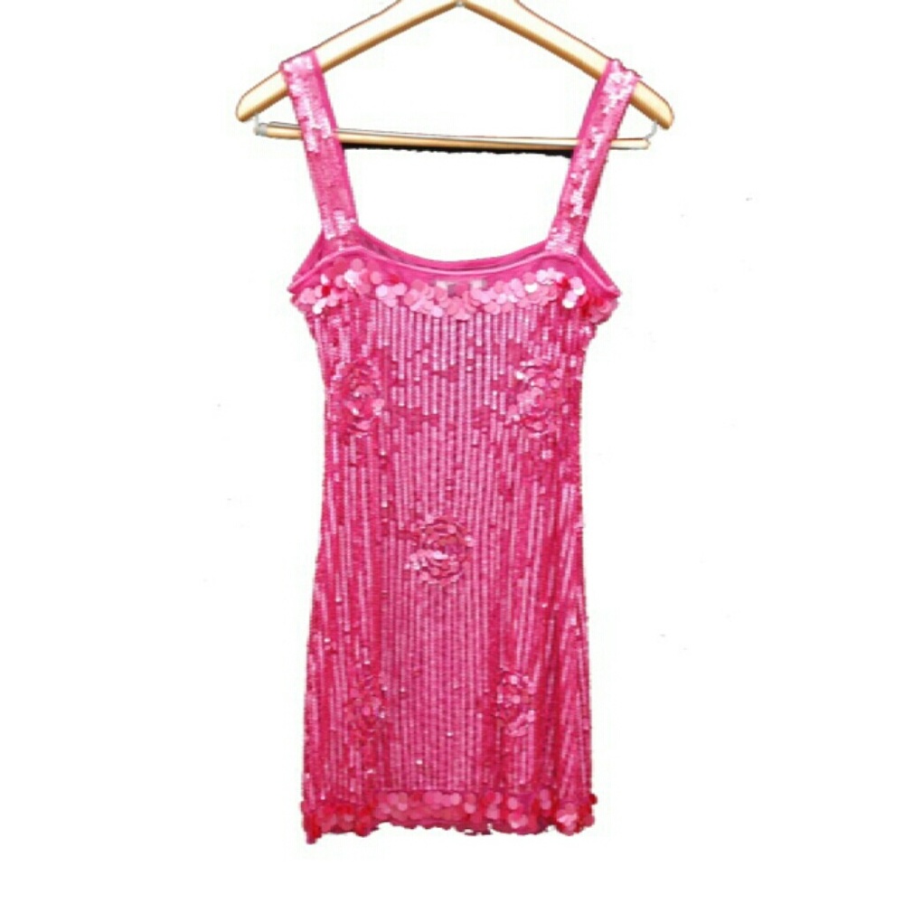 Vintage Arden B. Sexy pink sequins ooak xs party